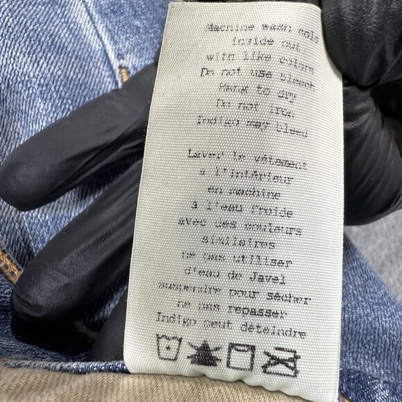 Rag & Bone Jean Dre Slim Boyfriend Low Rise US 4 Valencia Raw Hem USA Made Edgy - Picture 14 of 15